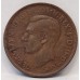 AUSTRALIA 1941 . ONE 1 PENNY . ERROR / VARIETY . PLANCHET FLAW . DIE CRACK . FILLED IN DIE